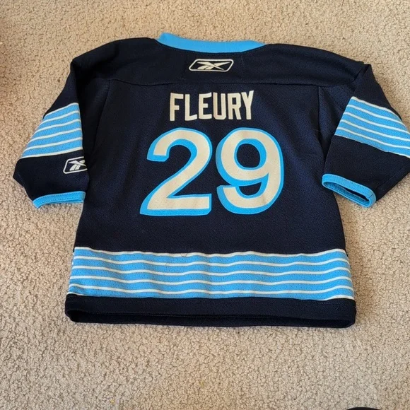 Reebox Winter Classic 2011 Pittsburgh Penguins Fleury Jersey Size 2T-4T - Picture 3 of 4